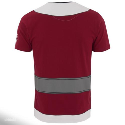Санта темно- красная мужская футболка с принтом, XL, новая (фото #7)