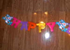 Sünnipäeva bänner Happy Birthday, uus (1 foto / 3)