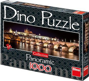 DINO PUZZLE PANORAMIC Karli sild Pragas,1000 tk, uus (2 foto / 5)