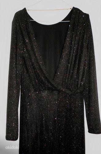 Черное вечернее платье с открытой спиной, L (40-42), новое (фото #8)