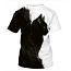 Черная кошечка новая футболка с 3D принтом, L/XL (фото #5)