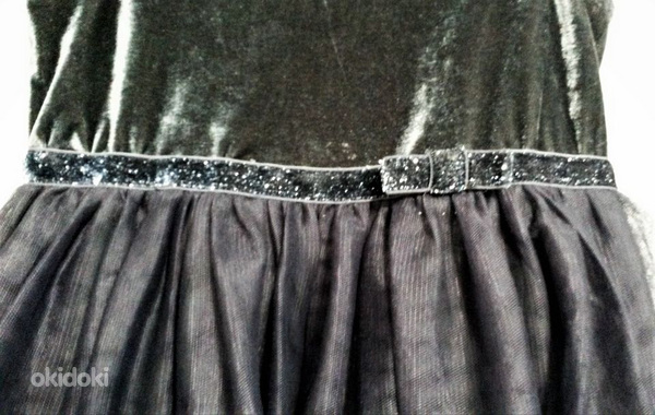 Lindex нарядное серебристо- серое платье (98/104) (фото #3)