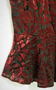 Pidulik sametine must-bordoo peplum veniv top-pluus (40-42) (5 foto / 9)