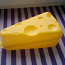 Ilus erkkollane plastikust juustu hoiukarp, uus (foto #2)