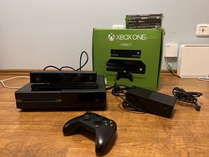 XBox ONE + kinect + mängud (1 foto / 3)