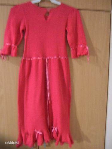 Вязаное платье девочке, 5-7 лет, ручная работа (фото #2)