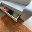 Угловой диван и кровать белая экокожа с ящиком (фото #5)