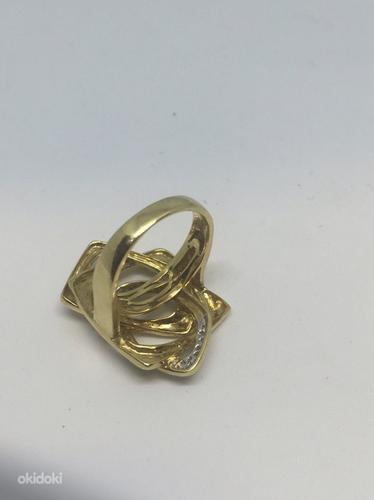 Kuld sõrmus brilliantidega 750 proov (№635) (foto #2)