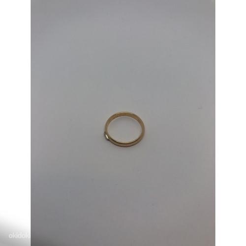 Золотое кольцо с бриллиантом 585 проба (№1020) (фото #2)