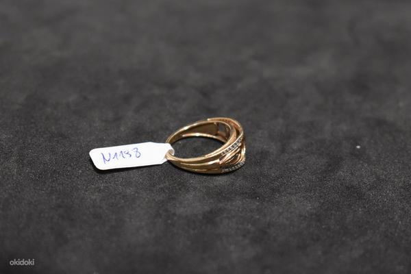 Золотое кольцо с бриллиантами 585 пробы (№1198) (фото #2)