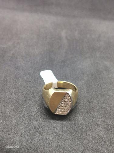 Золотое кольцо с бриллиантами 750 пробы (№1297) (фото #1)