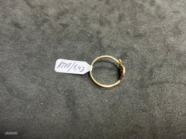 Kuld sõrmus teemandiga 585 proov (№K207) (foto #2)