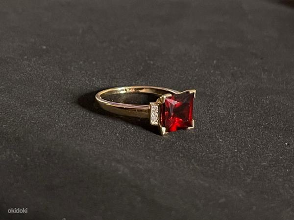 Золотое кольцо с бриллиантом 585 проба (№K213) (фото #1)
