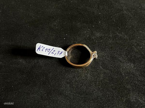 Золотое кольцо с бриллиантом 585 проба (№K219) (фото #2)