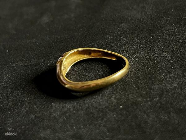 Золотое кольцо с бриллиантом 750 проба (№K229) (фото #4)