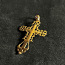 Золотой кресть с блиллиантом 585 проба (№K235) (фото #4)