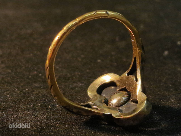 Золотое кольцо с бриллиантом 750 проба (№L841) (фото #7)
