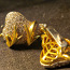 Золотые серьги с бриллиантом 750 проба (№L846) (фото #4)