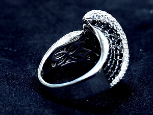 Золотое кольцо с бриллиантами 750 проба (№L849)