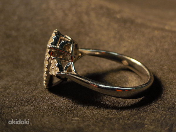 Золотое кольцо с бриллиантами 750 проба (№L857) (фото #7)