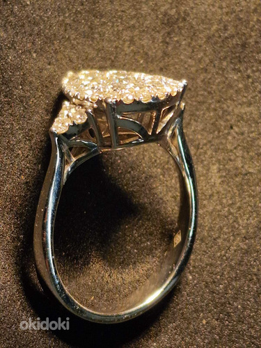 Золотое кольцо с бриллиантами 750 проба (№L857) (фото #8)
