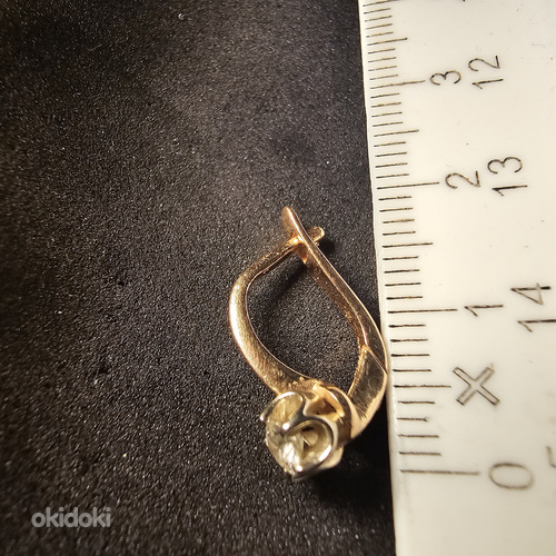 Kuld kõrvarõngad teemantidega 585 proov (№L875) (foto #4)