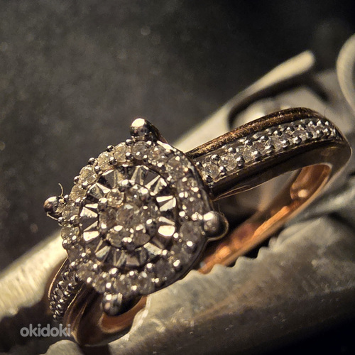 Золотое кольцо с бриллиантами 585 проба (№L902) (фото #1)