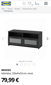 Tv laud, IKEA, vähekasutatud (1 foto / 2)