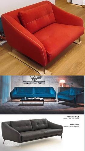 НОВЫЙ красный диван Neiser + комплект кресел! (фото #1)