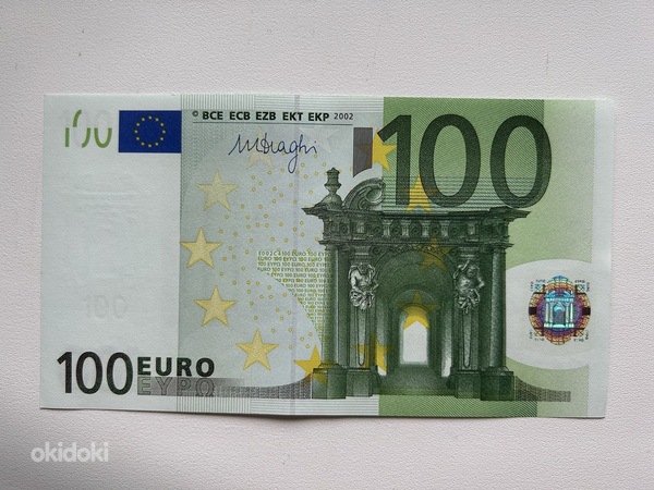 Paberraha 100 euro 2002 UNC Saksamaa, Mario Draghi