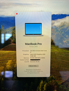 Apple Macbook Pro 15-inch (2018) (2 foto / 6)