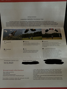 Langevarjuri algkoolitus ning iseseisev hüpe (1 foto / 1)