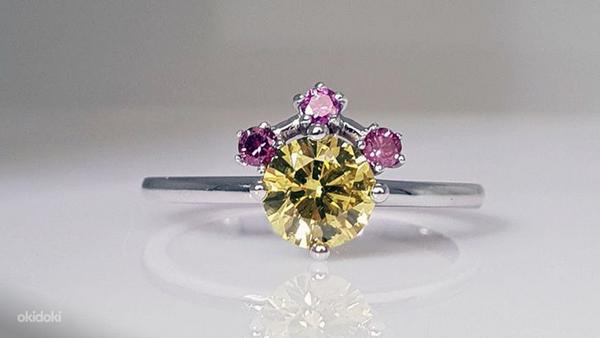 Diamond Fancy sõrmus valge kuld - 0,89 ct. Uus (foto #1)