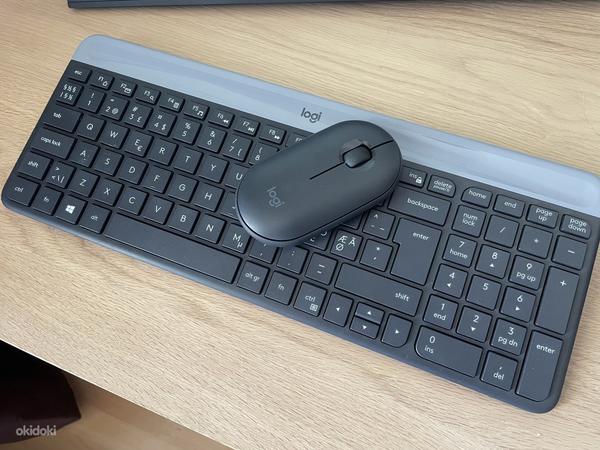 Juhtmevaba klaviatuur + hiir Logitech MK470 Slim Combo (US) (foto #1)
