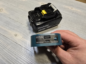 Laadija akupank USB + USB type C Adapter Makita 18V aku jaok (3 foto / 6)