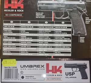 UMAREX Heckler & Koch USP 5.8346 (4.5mm) UUS + 1 salv kaasa (7 foto / 10)