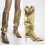 Zara kuldsed saapad. Uueväärsed. (foto #1)