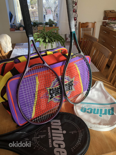 Продам винтажную спортивную сумку и винтажные ракетки Prince (фото #4)