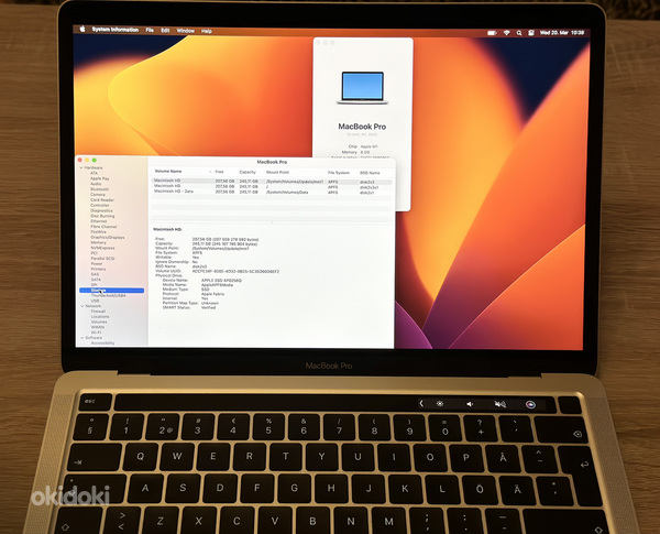 Apple Macbook Pro 13 M1 8/256gb Silver SWE (фото #6)