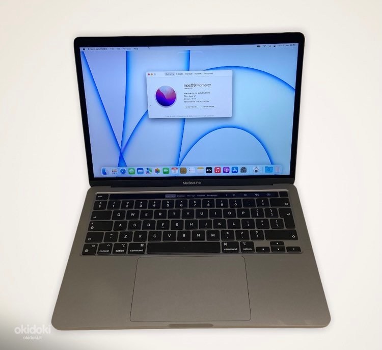 MacBook Pro 13″ 2020 — M1 / 16GB / 256GB SSD (nuotrauka #1)