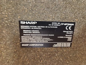 Sharp CP-MPS660H võimsad riiulu kõlarid (3 foto / 3)