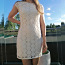 Кремово-белое кружевное платье крючком, S (фото #2)