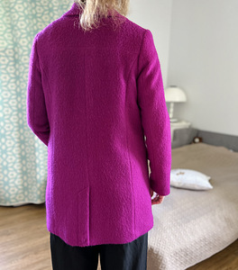 Uus villane fuksiaroosa mantel, jakk, 38/M (2 foto / 3)