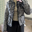 Новый шерстяной твидовый пиджак, жакет, черно-белый, L (фото #2)