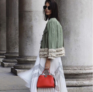 Zara boho stiilis roheline jakk, teksajakk, teksatagi, XS-S (2 foto / 5)