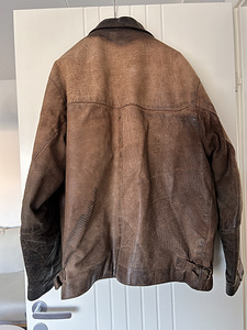 Kulutatud pruun meeste vintage nahktagi, XXL (3 foto / 5)