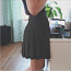 Плиссированная черная юбка в горошек, S (фото #1)
