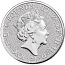 Серебряная монета 2 унции 2020 года, Белый лев Мортимера, Зверь королевы (фото #2)