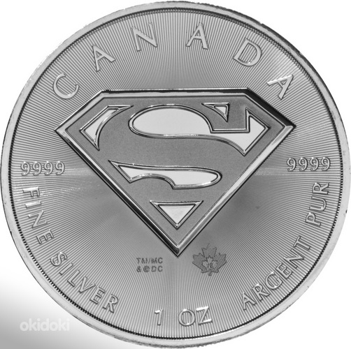 Серебряная монета Канда Супермен 2016 г. 1 унция (фото #1)