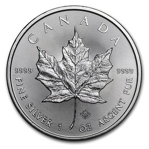 Серебряная 1 унция Maple Leaf мастербокс